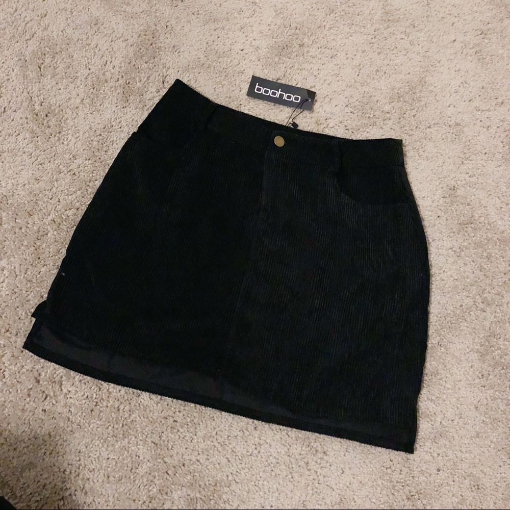 TRADED: Black Corduroy Mini Skirt - Picture 3 of 7
